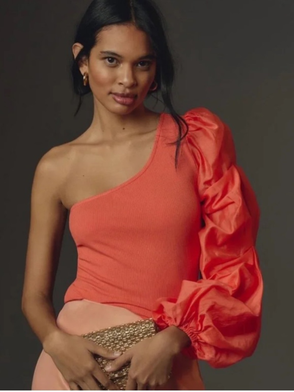Anthropologie Sunday in Brooklyn Drama Sleeve One-Shoulder Top